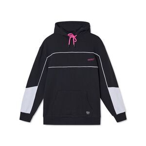WESC Mens Mike Black Logo Graphic Draw String Hoodie L